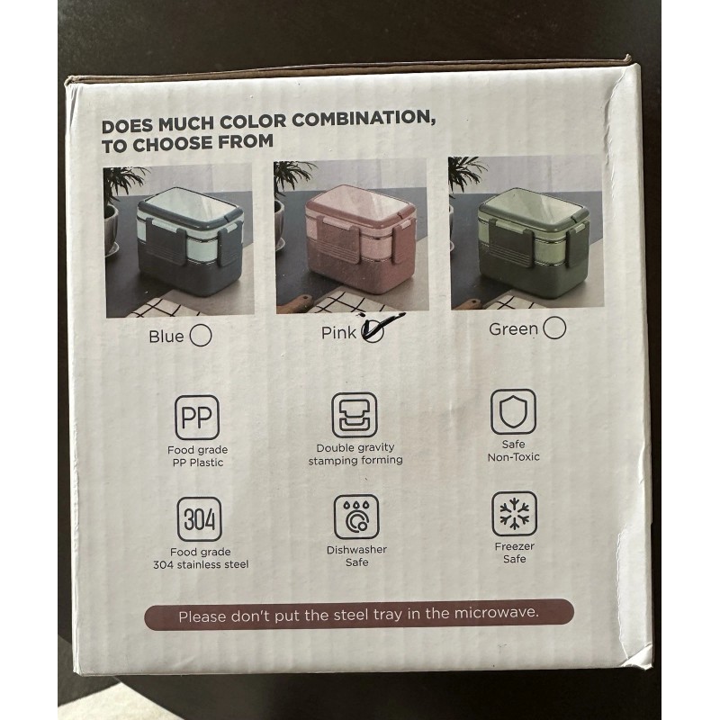 Bento Green Stainless Steel Lunch Box for Kids and Adult