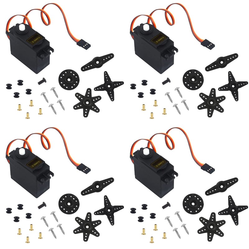RGBZONE 4PCS S3003 Servo Motor Standard RC Servo High Speed