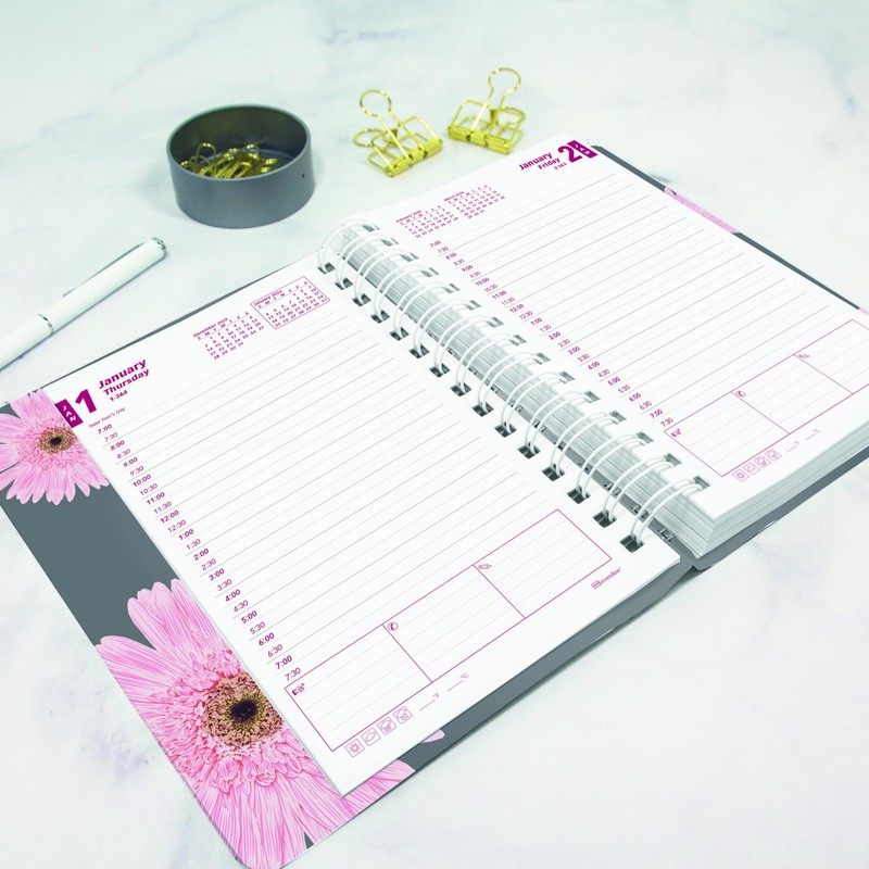 Brownline® 2026 Pink Essential Daily/Monthly Planner, Appointment Book, 12 Months,