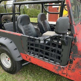 KUAFU Pair 2 Doors Tubular Door Compatible with 1976-1995 Jeep Wrangler YJ Jeep CJ7