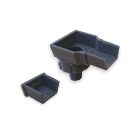 Greenhouse gutter outlet and blank end set fits 23 x 11mm gutter (172311)