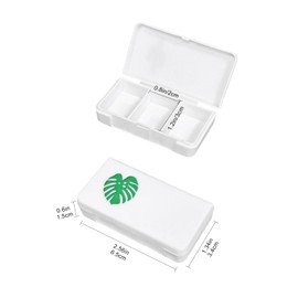 Lexaoyoo 5 Pack Small Pill Organizer, Portable Travel Pill Case with 3 Compartments, BPA-Free Pill Box for Purse, Pocket, Daily Vitamins and Pills