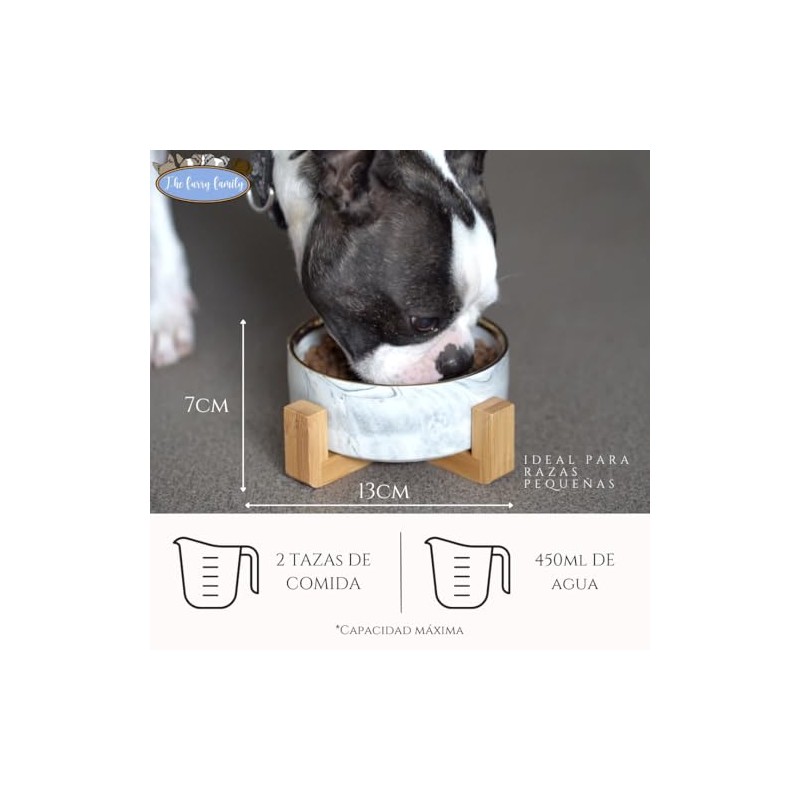 Paquete de 2 Platos para Perro y Gato de Cerámica