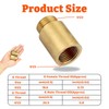 2 Pcs Shower Head Extension Arm Brass G1/2 Male to