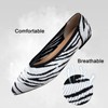 TINGRISE Women's Flats Shoes Pointed Toe Knit Ballet Comfortable Dressy