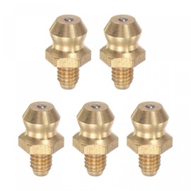 uxcell Brass Straight Grease Fitting M4 x 0.7mm Thread Hydraulic Grease Fitting Accessories, 5Pcs