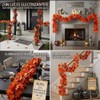 5Pcs Guirnalda de Hojas de Arce para Otoño，Decoración Halloween,7.4M largo