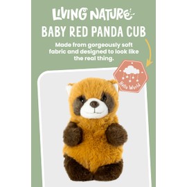 Living Nature Baby Red Panda Stuffed Animal Plush Toy | Fluffy and Cuddly Jungle Animal | Soft Toy Gift for Newborns And Babies | Naturli Eco-Friendly