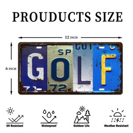 Vintage Metal Tin Signs Sports Wall Art Golf Wall Decor for Bedroom, Living Room, Home Bar or Club for Sports Lovers, 6x12 Inch License Plate
