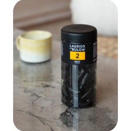 LAKRIDS BY BÜLOW - 2 - Salty - 360g - Vegan Gourmet Licorice from Denmark - Gluten Free & No Gelatin - Tin Made from 100% Recycled PET