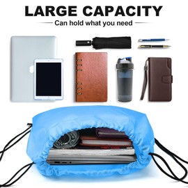 Grneric 8Pcs Drawstring Bags Bulk Drawstring Backpack Draw String Bag Cinch Sack for Gym Traveling Yoga Outdoor Sports (8 Colors)