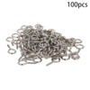 MroMax 100Pcs 0.7inch Screw Eye Hooks Self Tapping Screws Carbon