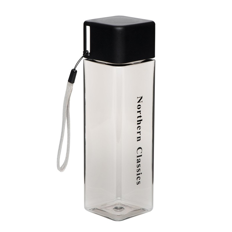 Generisch Stylish Square Designer Qubelle 480ml Clear Water Bottle with