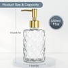Topsky Glass Soap Dispenser with Plastic Pump,330ml Liquid Hand Soap