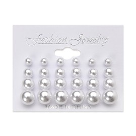Souytgi Pearl Stud Earrings for Daughter Granddaughter Birthday Gifts for Friend Bestie Bridal Simulated Pearl Earrings for Women Pearl Earrings for Girlfriend Wife Wedding Earrings 12 Pairs