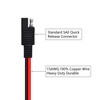 3.2FT 15AWG SAE to Battery Alligator Clip,12V SAE Quick Release