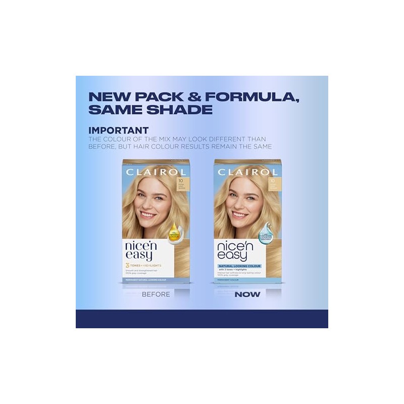 Clairol Nice 'n Easy Permanent Hair Color, 10 Extra Light