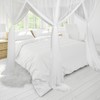 DimyFew Luxe Canopy Bed Drapes for Chic Bedroom, White, as