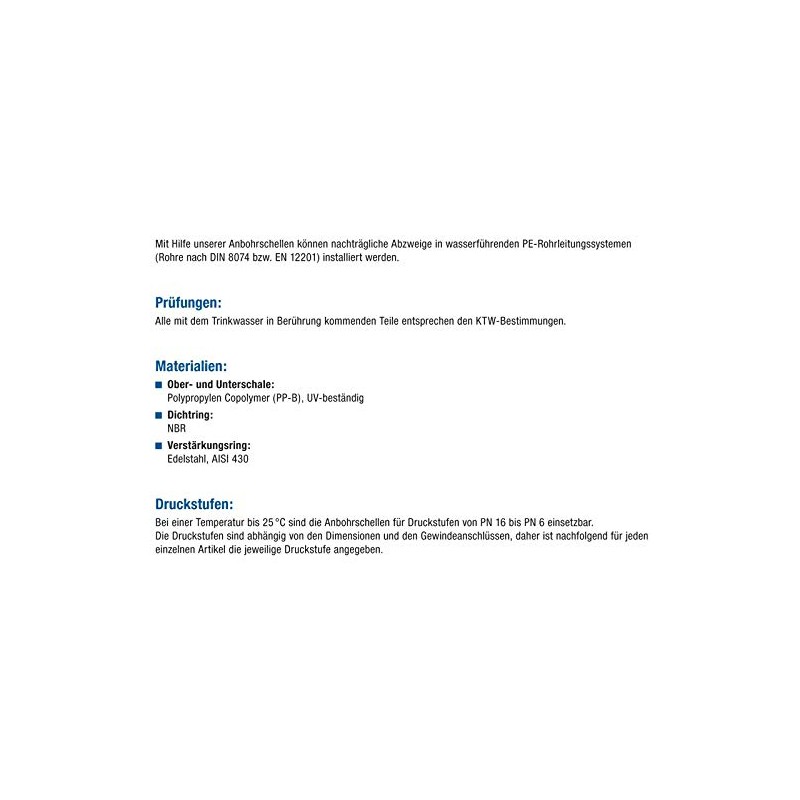 Gebo PE Pipe Drilling Saddle 32 mm x 1/2 Inch