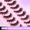 False Eyelashes Natural 3D Effect Wispy Russian Strip Lashes 10