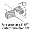 Foset ATIN-001, Multiconector polipropileno para tinaco, con válvula