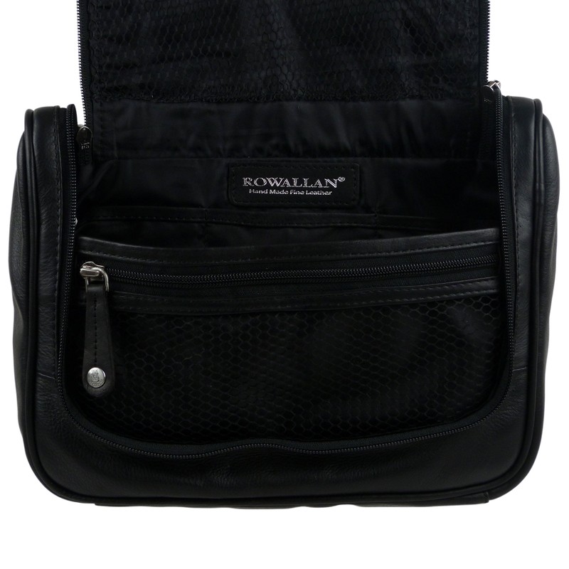 Rowallan of Scotland Men's Rowallan Vintage Leather Hanging Wash Bag
