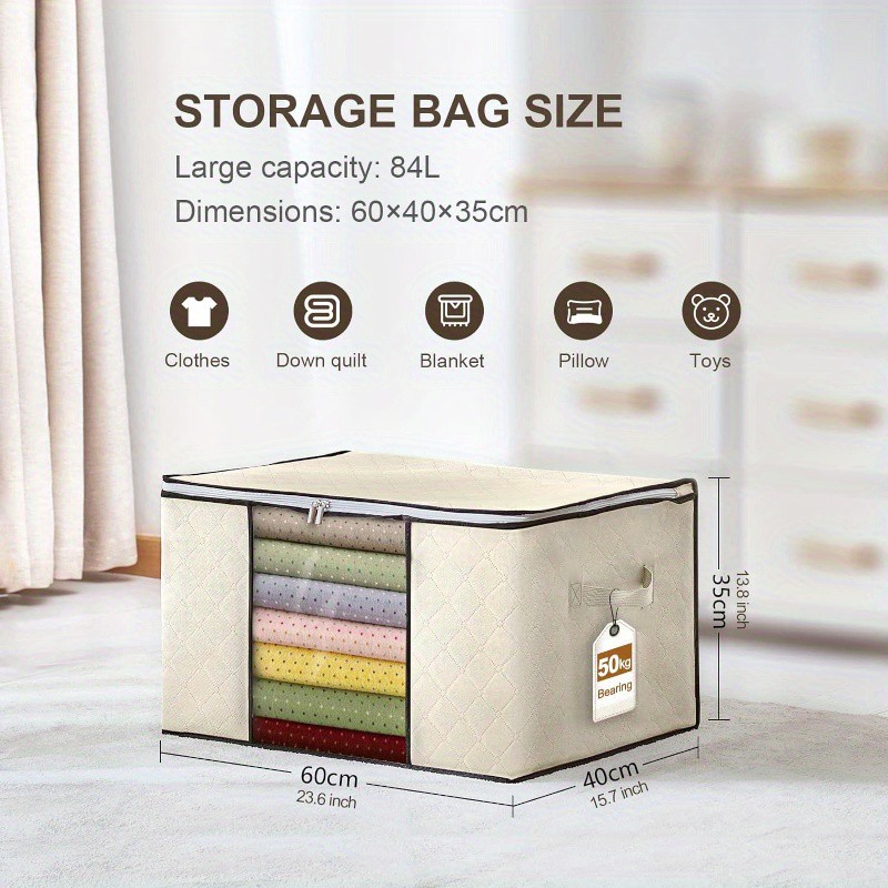 Closiq Blanket Storage Bag – Portable Zippered Design with Sturdy