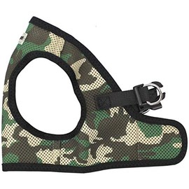 Parisian Pet Step in Dog Harness - Adjustable Freedom Harness - Green Camo Dog Vest Harness - 100% Mesh Fabric Cooling Dog Harness - Idle for Outdoor Adventures - Dog Harness Medium Sized Dog - M