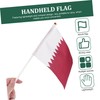 KONTONTY 20pcs Qatar 32 Flag Small Flags on Stick National