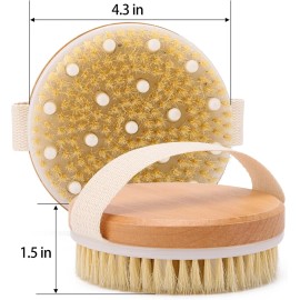 Drybrush Dry Body Brush w/Lymphatic Massage Nodes | Exfoliating Skin Brush for Cellulite