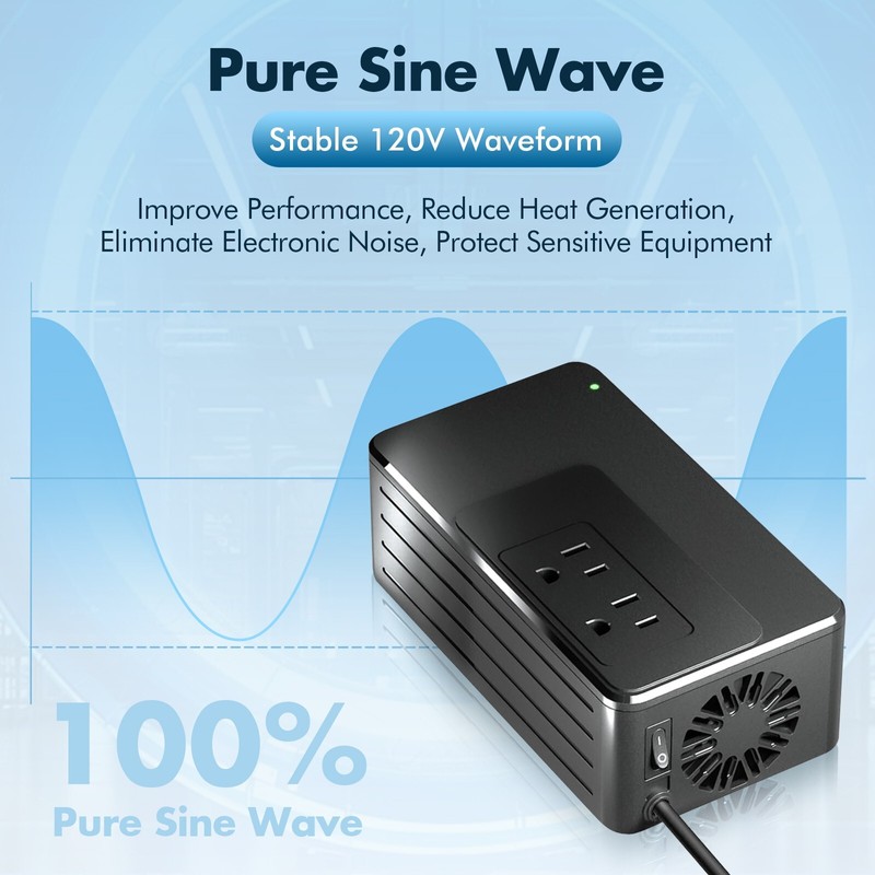 AmberTronix 1600W Voltage Converter 220V to 110V, 2 lbs Pure