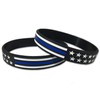 Thin Blue Line American Flag Bracelet (X-Large 9", Individual)