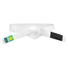 Fuji Jiu Jitsu Belt for Adults - Brazilian Pride Edition BJJ Rank Martial Arts Belts with 8 Rows of Stitching (White, A4)