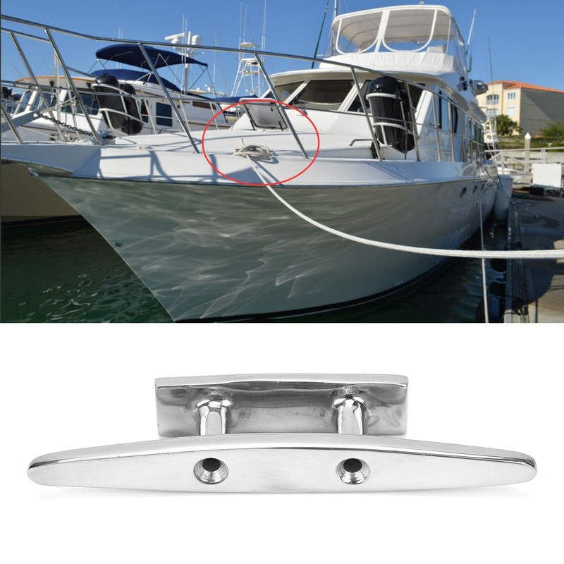 5in Boat Low Flat Cleat 316 Stainless Steel Marine Ship