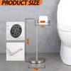 GERZWY Toilet Paper Holder Free Standing SUS 304 Stainless Steel