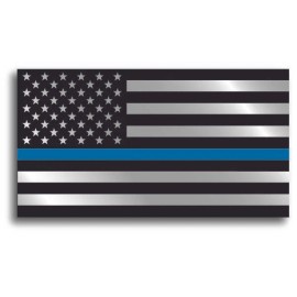 Decals by Haley Thin Blue Line Flag Decal Sticker Car Truck I support Blue Lives Matter Police - 4" wide