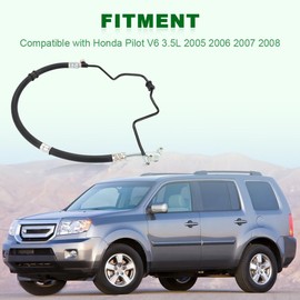 QCESEV Power Steering Pressure Hose Assembly Compatible with Honda Pilot V6 3.5L 2005 2006 2007 2008 Replacement for 53713S9VA01 53713-S9V-A01