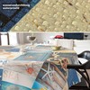 ANRO Oilcloth Tablecloth Wax Tablecloth Washable Garden Tablecloth Round Oval