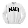 Maui Collegiate Sweatshirt Unisex Large White