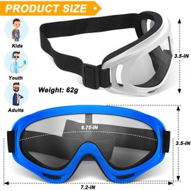 OXG 5 Pairs Motorcycle Goggles for Youth Men Women, ATV Ski Goggles Anti-UV Dustproof Windproof Dirt Bike Goggles Fit Helmet (Multicolor Lens)