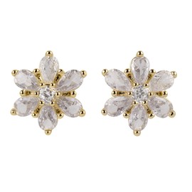 LuckyLy Aretes de Oro 14k para Mujer con Zirconia Cúbica – Joyería y Accesorios Ideales como Regalos para Mujer Navidad y Regalos para Mamá Originales, Modelo Gia