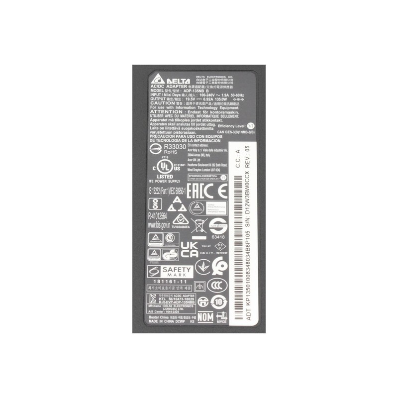 acer Nitro 5 (AN515-55) Original power supply unit 135.0 Watt