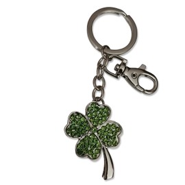 Eillwin Four Leaf Clover Green lovely fashion durable keyring for luck & protection