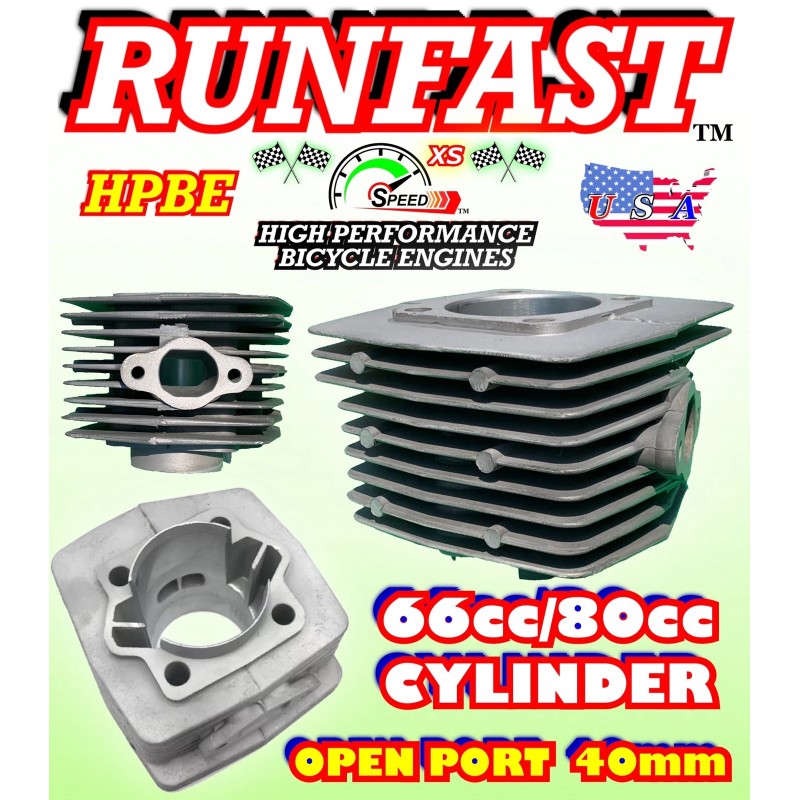 RUNFAST 66cc/80cc High Performance Total Cylinder Kit (47mm) For 2-stroke
