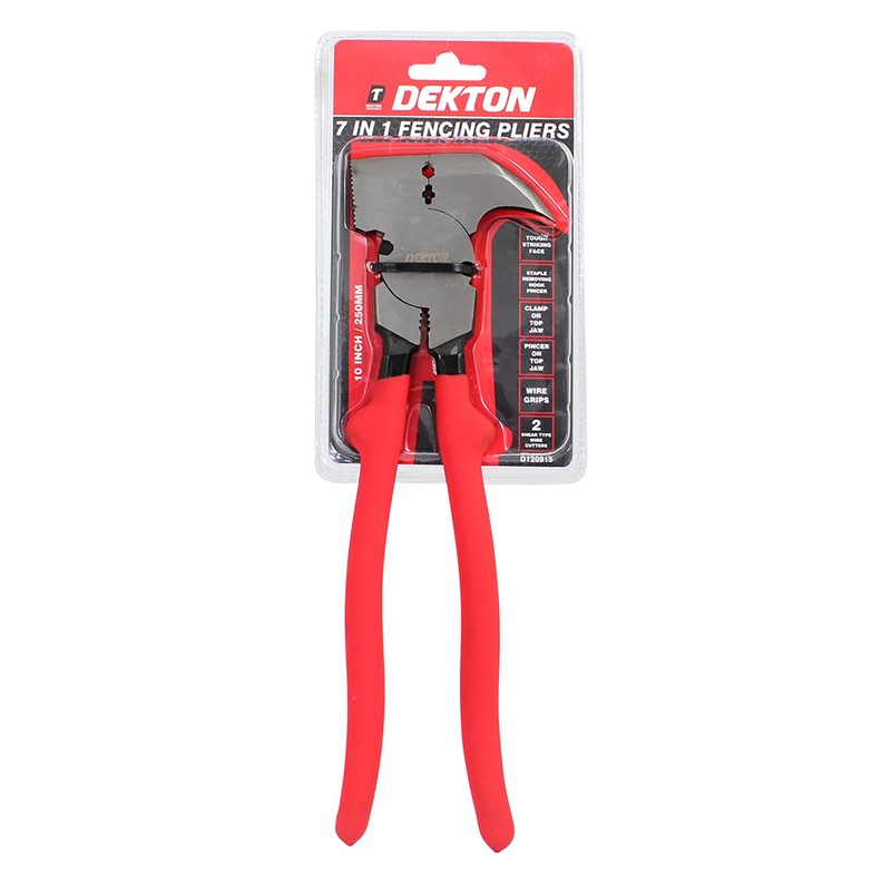 Dekton 7 In 1 Fencing Pliers - Tough striking face|