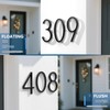 QPMWDBSZ 8 Inch Floating House Numbers, Modern Metal Address Numbers