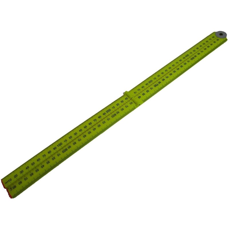1m / 3ft Easy to Read Folding Plastic Ruler Metric