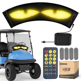 10L0L Golf Cart Programmable Light Display with Wireless Remote & App Control - Customizable Devil Eyes Light, Flex Screen for Yamaha/EZGO/Club Car, USB-Powered DIY Text/Patterns Sign for Gifts