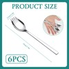 Pack of 6 Stainless Steel Spork Spork, Long Salad Spoon,