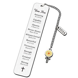 Back to School Gifts for Teen Girls Baptism Gifts for Teens Toddler Kids Easter Sunflower Birthday 2024 Graduation Gifts Bookmarks Religious Bible Verse Gifts for Women Family